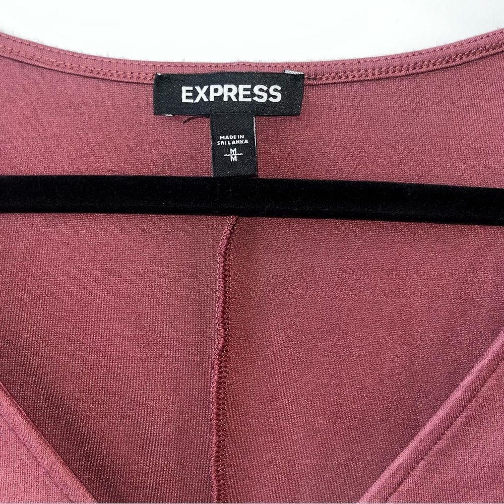 Express Mauve Ruffle Mini Dress - Size Med - Picture 3 of 6
